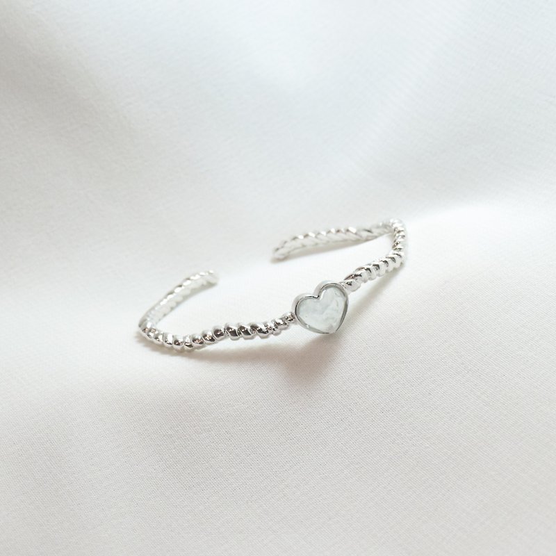 Heartbeat bangle - Bracelets - Other Materials Silver