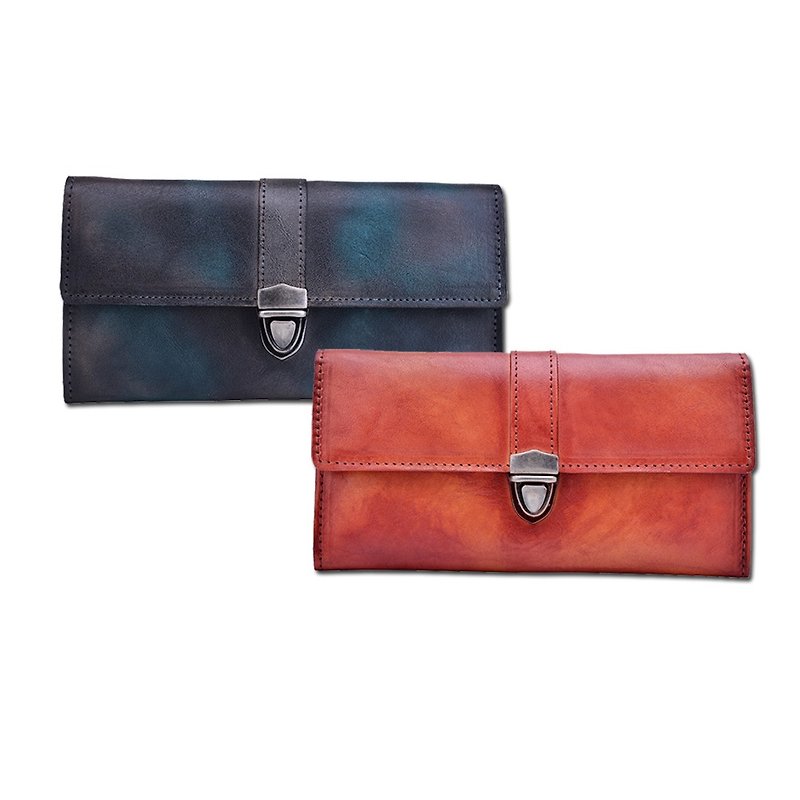 [Valentine's Day Gift] Leather Wallet/Wall Clip/Long Clip Sister Couple Friends Gift - Wallets - Genuine Leather Multicolor
