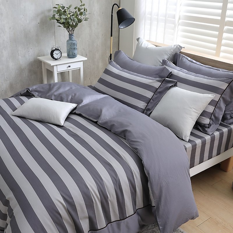 (Extra large) Moonlight - Performance Space - High quality 60 cotton dual-use bedding package four-piece group [6*7 feet] - เครื่องนอน - ผ้าฝ้าย/ผ้าลินิน สีเทา