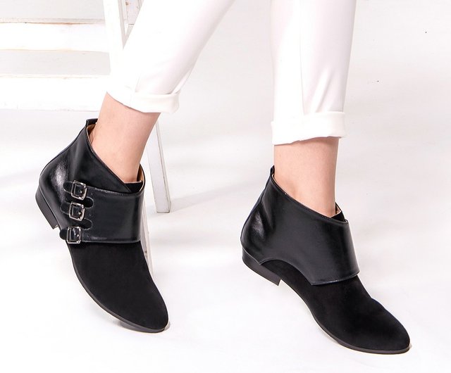 Three buckle ankle discount boots