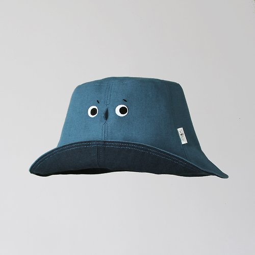 【小さな顔隠し帽子・紺色】大人の漁師帽子