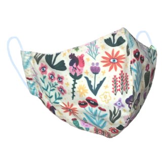 Floral triple layer mask