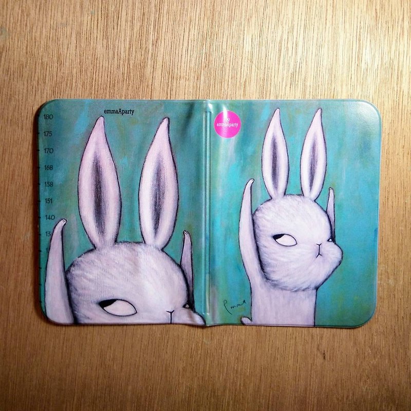 emmaAparty illustration passport holder: long tall rabbit - ที่เก็บพาสปอร์ต - พลาสติก 