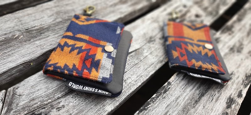 AMIN'S SHINY WORLD Handmade ethnic totem flip wallet - Wallets - Cotton & Hemp Multicolor