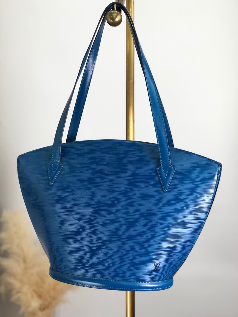 【 日本直送　名牌中古包 】LOUIS VUITTON ルイヴィトン エピ ショルダーバッグ ブルー レザー M52335 サンジャック オールド d3ne5n - 側背包/斜背包 - 真皮 藍色