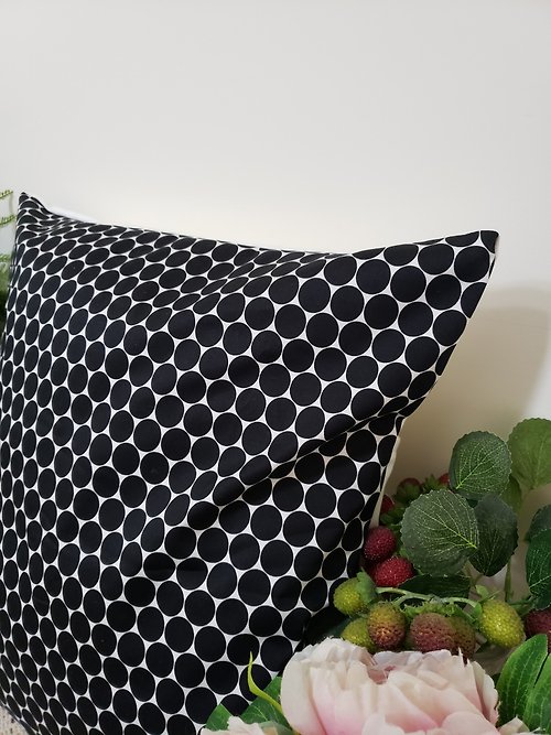 hazelnut 北歐風格圓形幾何黑色簡約圖案抱枕靠枕靠墊枕套