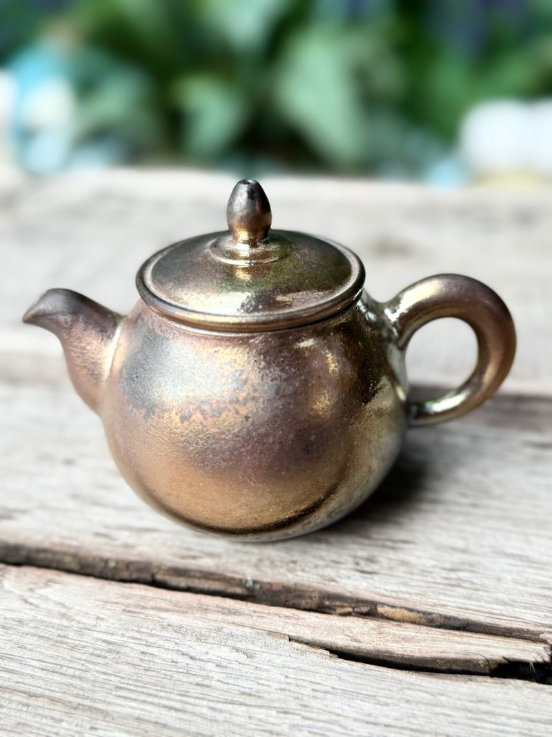 金銀彩柴燒壺 茶壺 茶具 柴燒 手作 陶藝 茶杯 陶瓷 伴手禮 茶器 - 茶壺/茶杯/茶具 - 陶 