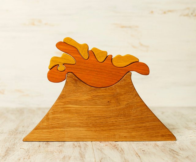 Wooden volcano sales toy