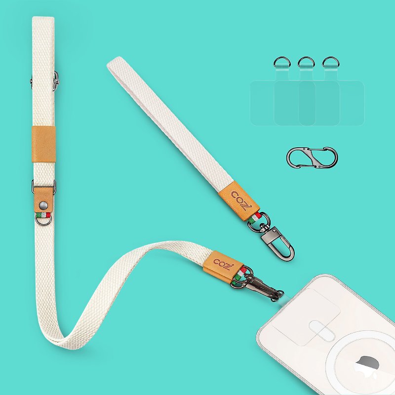PHONE Strap Kit - Removable Shoulder Strap Hand Strap Wrist Strap Card Adapter - スマホアクセサリー - ポリエステル オレンジ