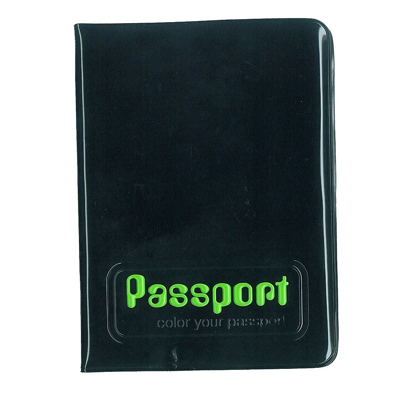Alfalfa Passport holder Passport cover(Black) - Passport Holders & Cases - Plastic 