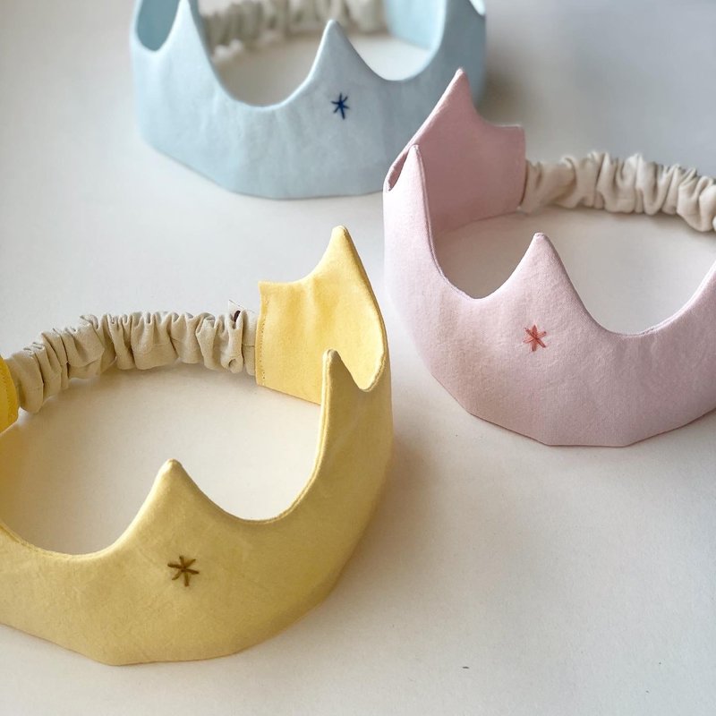 baby crown headband - ที่คาดผม - ผ้าฝ้าย/ผ้าลินิน 