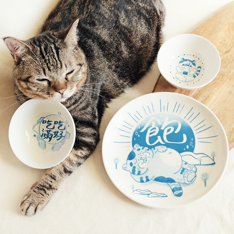 [Pikang Co-branded] Have a Good Day with You Tableware Gift Box Set - Bowls - Porcelain Blue