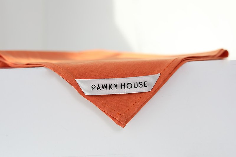 Pet dog square towel scarf high Japanese silk cotton flame orange price increase purchase - Clothing & Accessories - Cotton & Hemp 