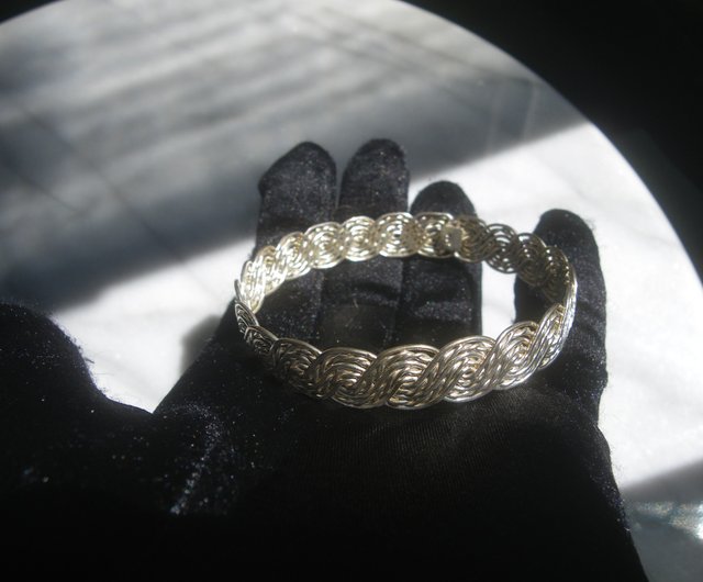 シルバー925ダブルフローラルクロスバングル / ブレスレット / カフバングル CHROME HEARTS クロムハーツ ダブルフローラルクロス カフ