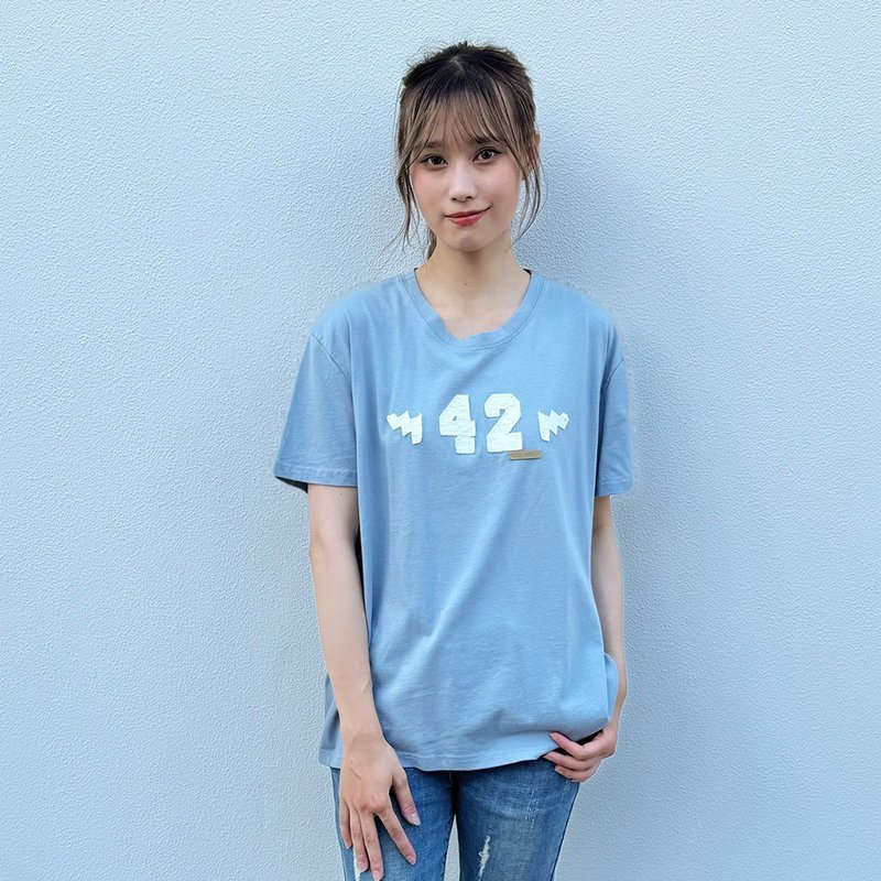 Hana Mokuba 圓領數字貼布T恤 - 女 T 恤 - 其他材質 