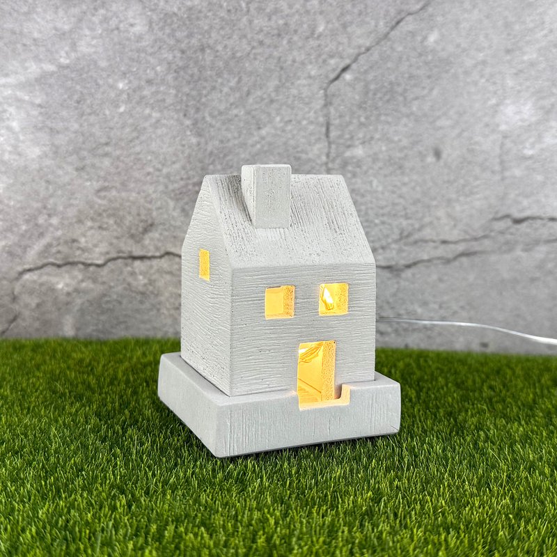 Cement hut night light USB powered - Lighting - Cement Gray