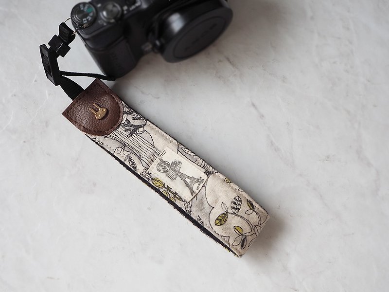 Hand-made camera wrist strap camera rope store and camera strap (dark forest) H07 - Lanyards & Straps - Cotton & Hemp Gray