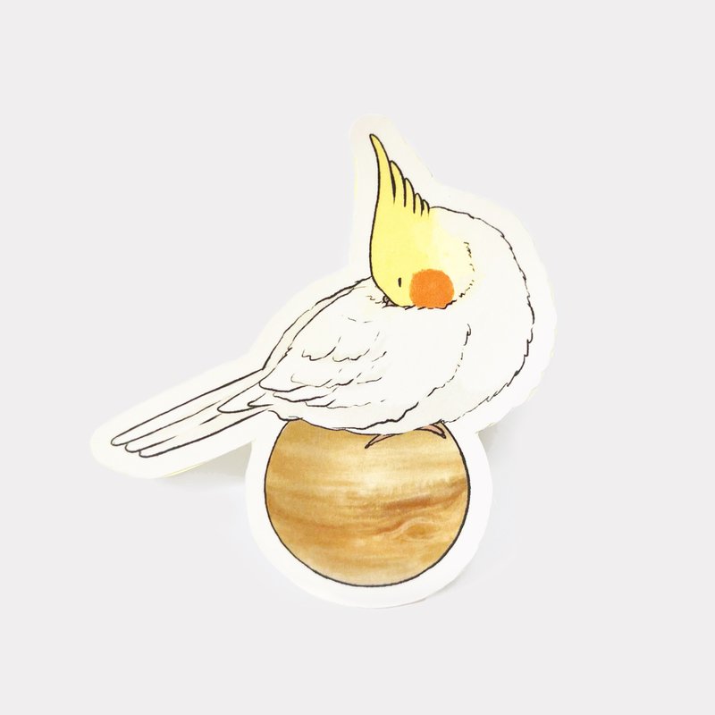 玄鳳鸚鵡 貼紙 | 慵懶木星 - 貼紙 - 紙 