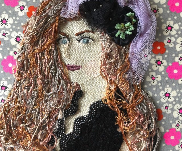 ハンドメイド 刺繍アート 踏みにじっ
