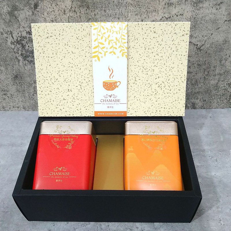 Premium Tea Giftbox | Classic Scented Osmanthus Oolong | Ginseng Oolong | Taiwan - Tea - Other Materials Orange