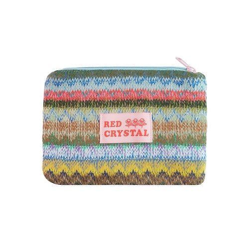 RED CRYSTAL SUNLIGHT WEAVING POUCH (blue)