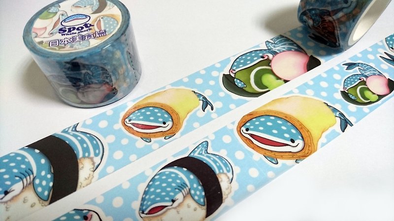 豆腐鯊點點 spot whale shark 紙膠帶-日本美食篇 - 紙膠帶 - 紙 