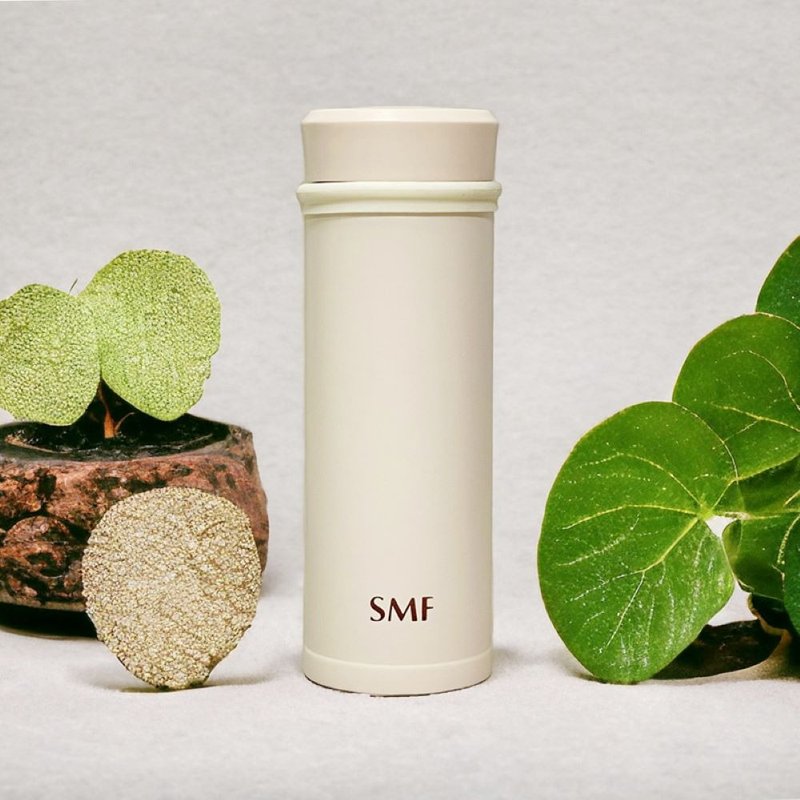 SMF骨瓷保溫杯【全瓷口 | 3升級】400ml (含濾茶網) - 保溫瓶/保溫杯 - 瓷 白色