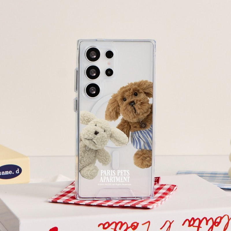 PARIS PETS狗狗大集合防摔透明SAMSUNG手機殼 - 手機殼/手機套 - 塑膠 多色