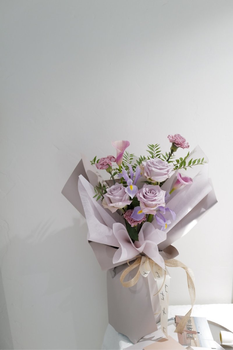 母親節限定 - 淡紫女生花束 - 乾花/永生花 - 植物．花 紫色