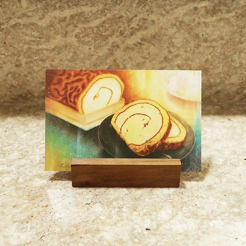 香魚療癒食堂 虎皮蛋糕－美食明信片/食物明信片/美食卡片/食物卡片