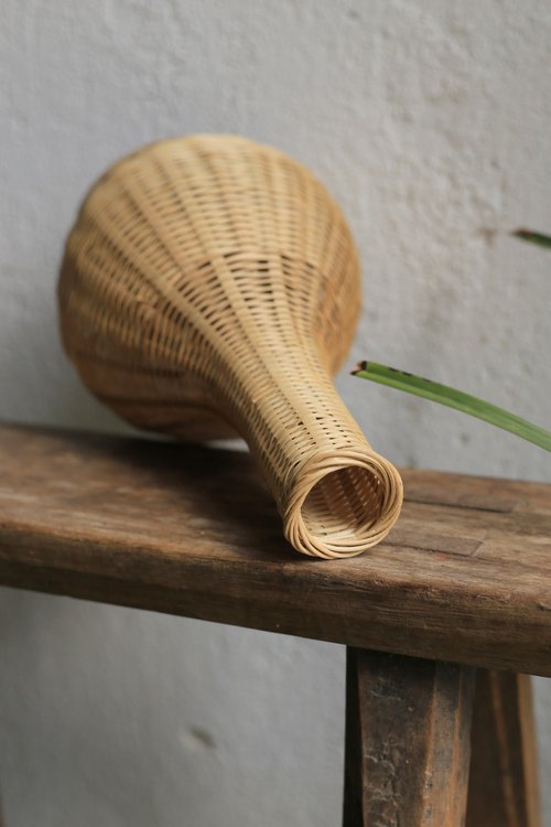 花器　つり竹花器 花器つり竹花器