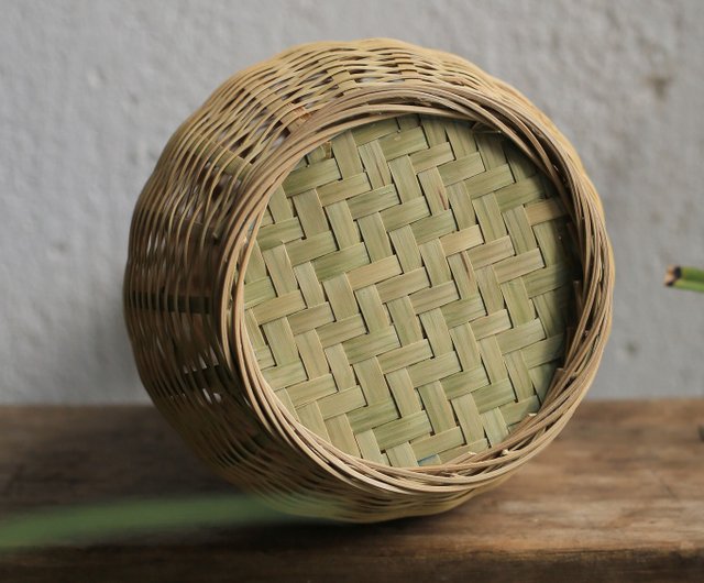 茶合と竹飾 流】煎茶道具 竹彫刻風景図茶合 JI925｜木工、竹工芸