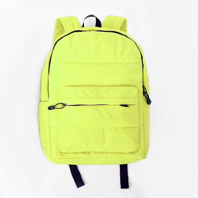 Backpack (large). Yellow╳black - กระเป๋าเป้สะพายหลัง - วัสดุอื่นๆ สีเหลือง