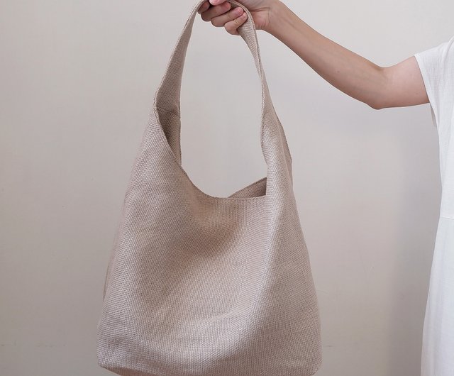 Linen on sale hobo bag