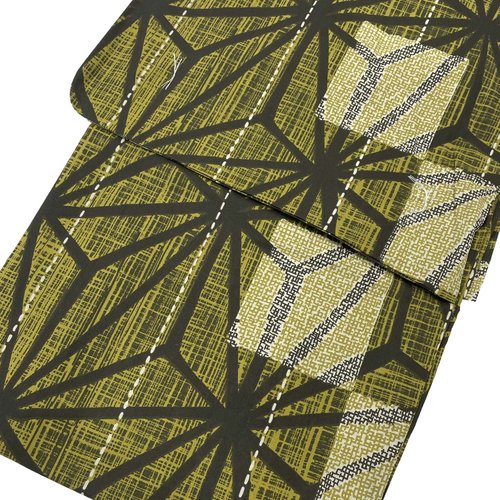 Men's cotton yukata and obi 2-piece set SML size Z32-05C