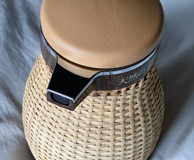 Zojirushi Handmade Rattan Kettle Coffee Pot Magic Bottle Insulated Pot Used  - Shop the-old-soul Vacuum Flasks - Pinkoi