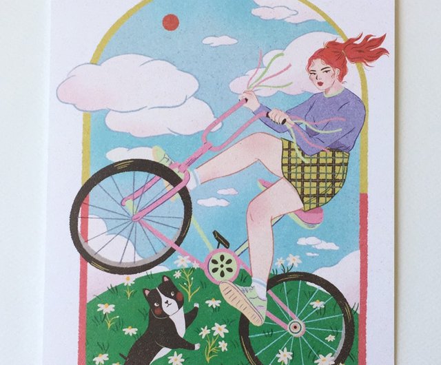 自転車 ポスター 女の子