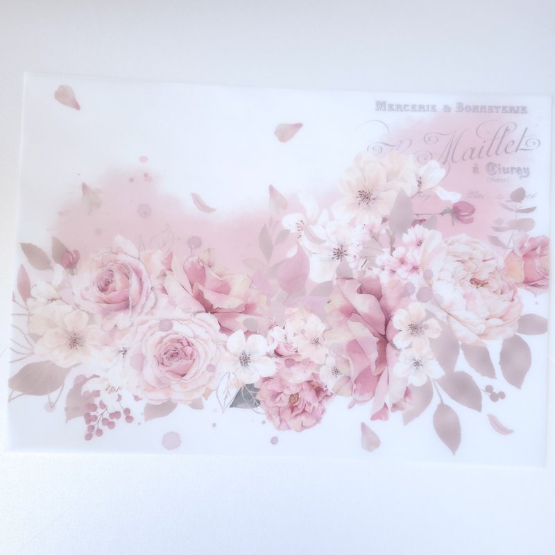 【ピンクver】SAKURA.ROSEデザイントレーシングペーパー 2 - 禮物盒/包裝盒 - 紙 粉紅色