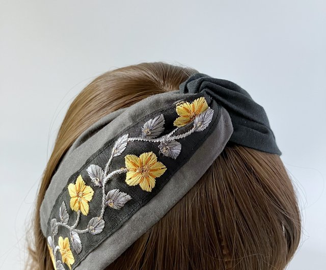 Blue Leaves Hair Band for Women