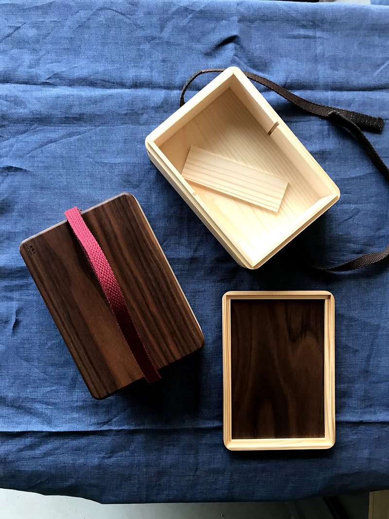 樂樂木咖啡包茶包收納木盒+掛耳包手沖咖啡架(橄欖木款) - 便當盒/飯盒 - 木頭 