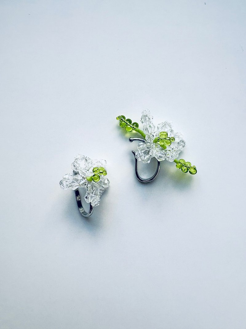 granny ear cuffs - 耳環/耳夾/耳骨夾 - 琉璃 多色