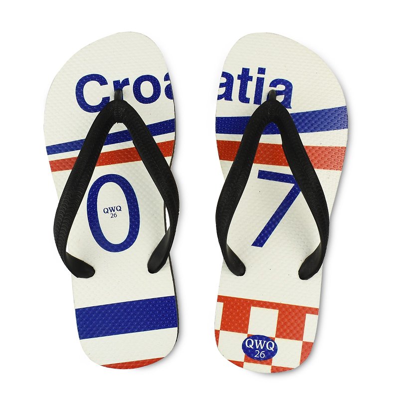 QWQ creative design flip-flops - Croatia - male [limited] - รองเท้าแตะ - ยาง 