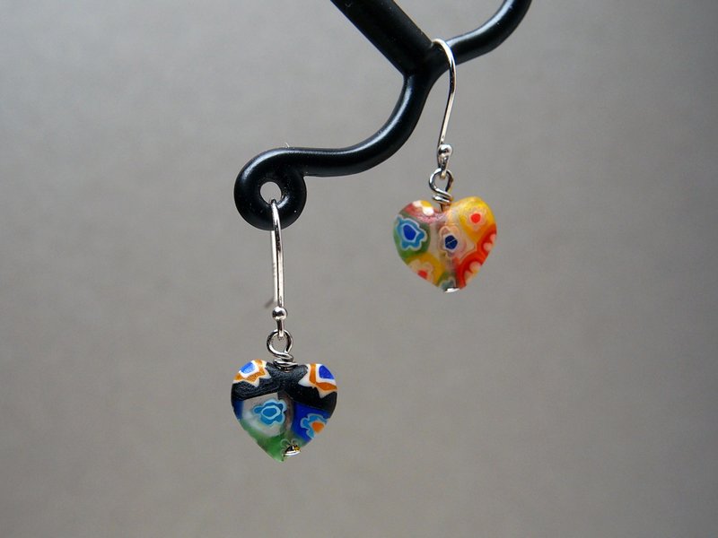 #GE488 Murano Glass Beads Earring - ต่างหู - แก้ว หลากหลายสี