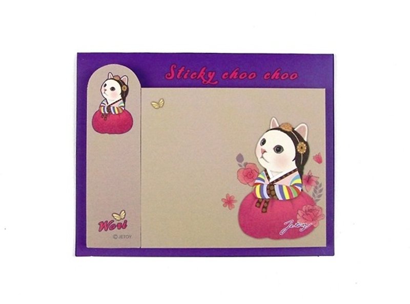 JETOY, sweet cat self adhesive sticky note _Wori J1711308 - Sticky Notes & Notepads - Paper Purple