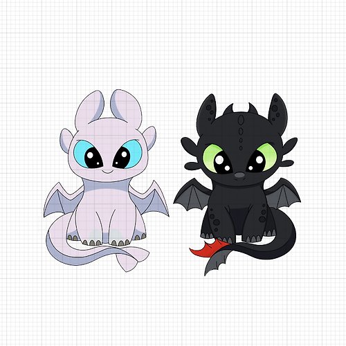 PrimeShop Toothless svg, Light Fury Svg, Night fury Svg, How to train your dragon