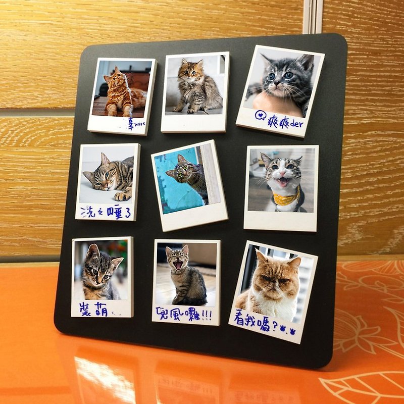 紙 其他 多色 - 【客製化禮物】毛小孩(拍立得磁鐵卡9張含立框) 客製/寵物/狗/貓