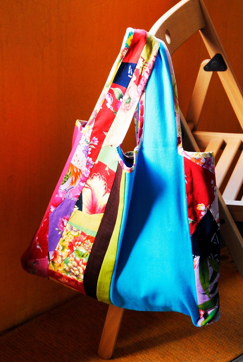 H Style Patchwork Bag - Messenger Bags & Sling Bags - Cotton & Hemp 