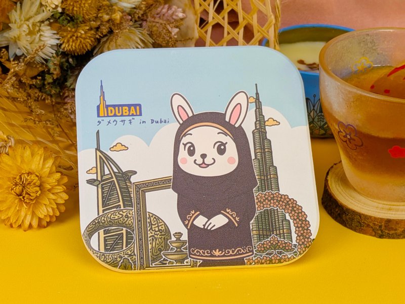 陶瓷杯墊【廢兔 in Dubai】 - 杯墊 - 陶 