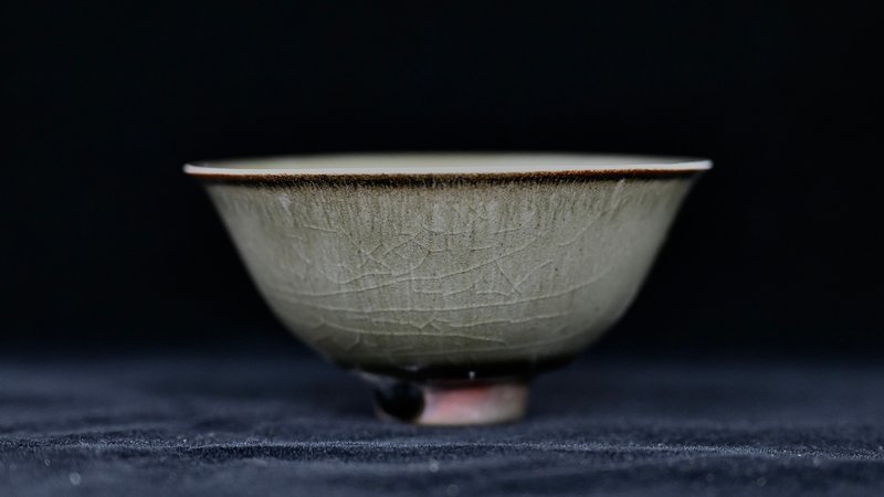 Handmade Firewood Longquan Celadon Small Tea Bowl LONG032 - Teapots & Teacups - Other Materials 