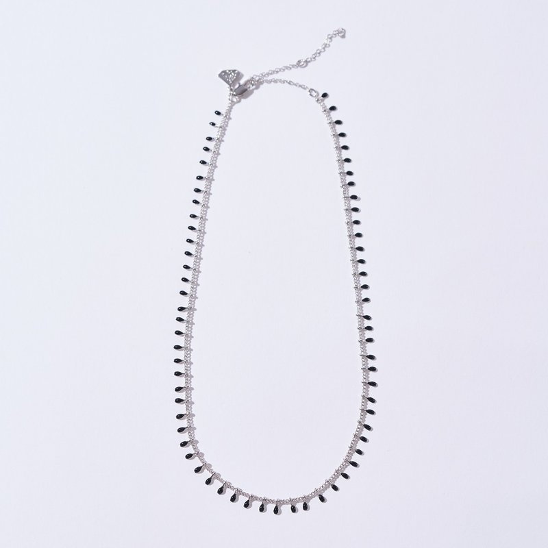 Dot Lilac Necklace (Silver) - สร้อยคอ - ทองแดงทองเหลือง สีทอง